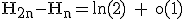 3$\rm H_{2n}-H_n=ln(2) + o(1)